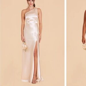 Birdy Grey Shiny Satin Kira Dress - Champagne